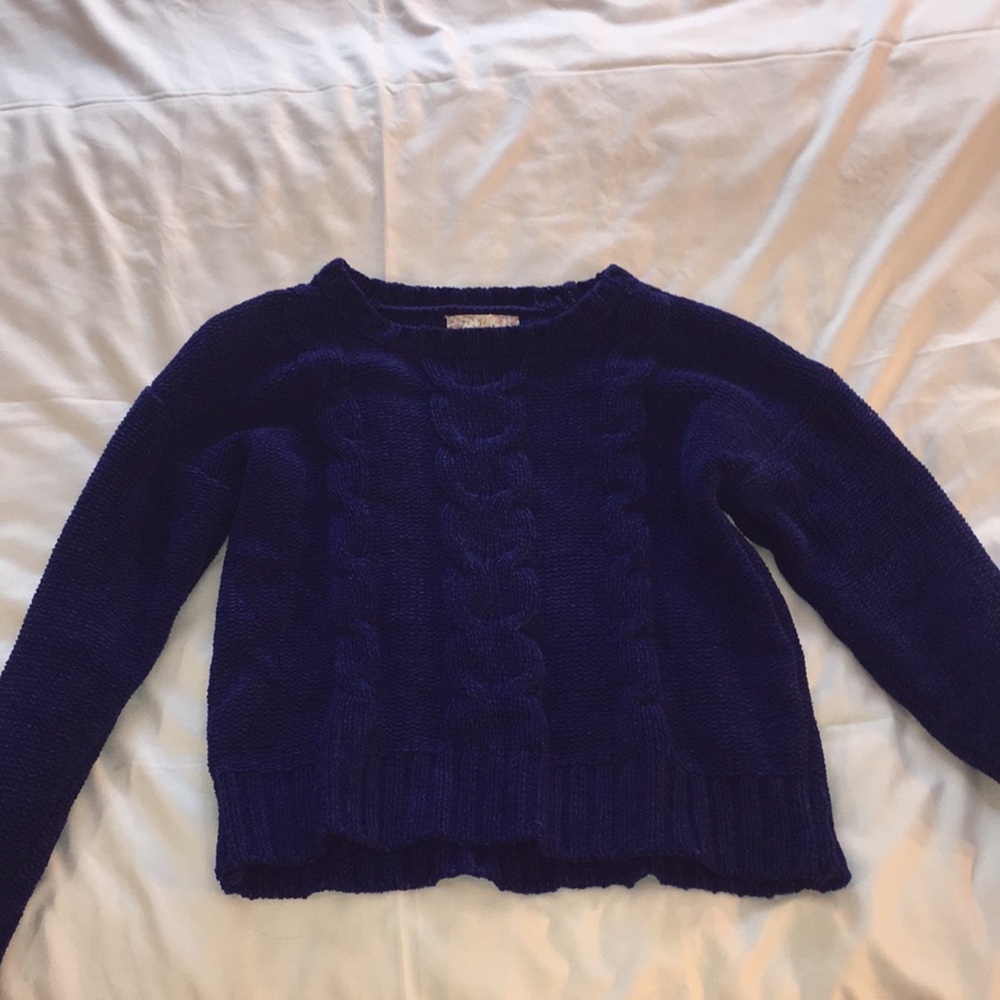 Royal blue pink republic kids large plus sweater